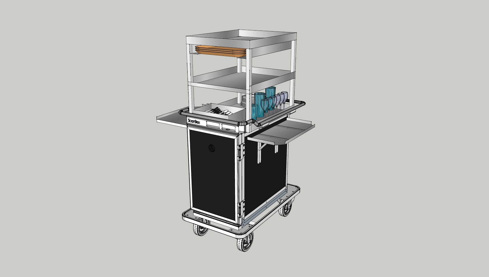 new room service trolley prototype skanos