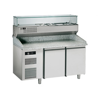 Sagi KBZ167S Pizza Refrigerated Counter 2 Doors, +2/+10°C
