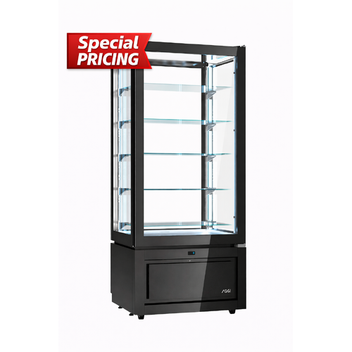Sagi KP8A High Refrigerated Display Case Black Luxor R290